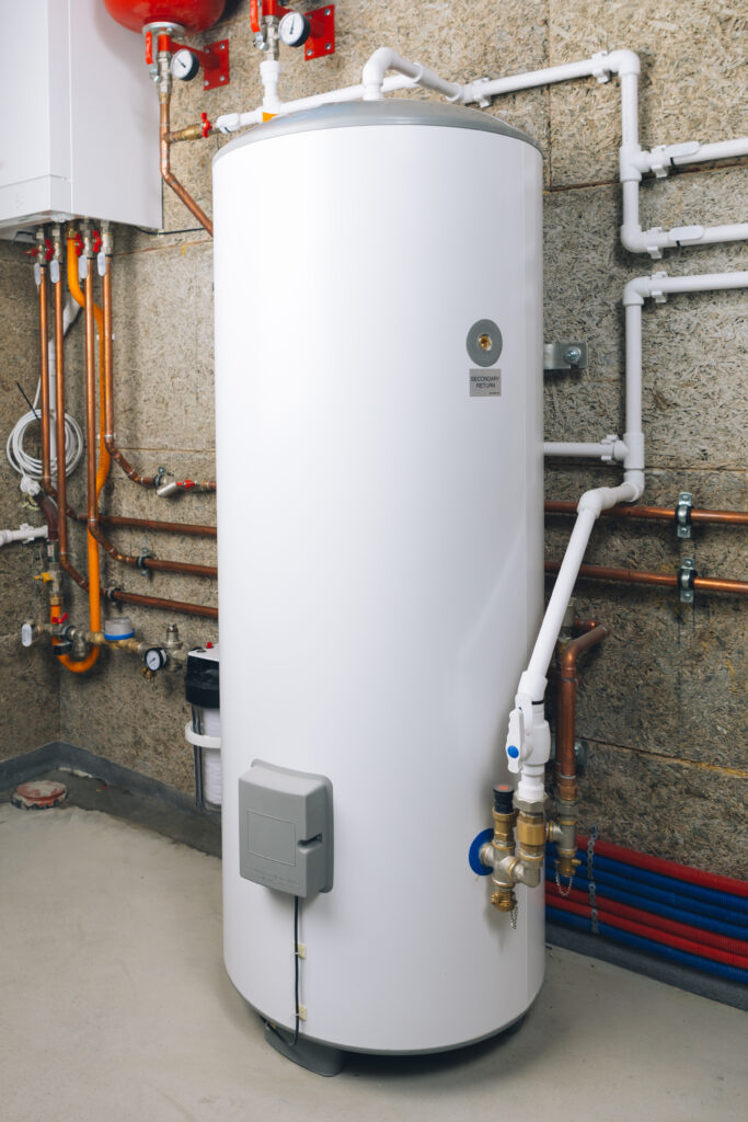 A boiler that has been installed.